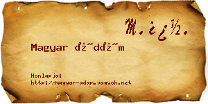 Magyar Ádám névjegykártya