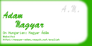adam magyar business card